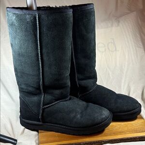 UGG Black Fluffy Boots